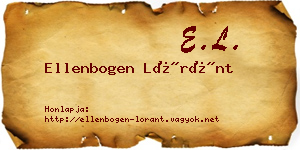 Ellenbogen Lóránt névjegykártya